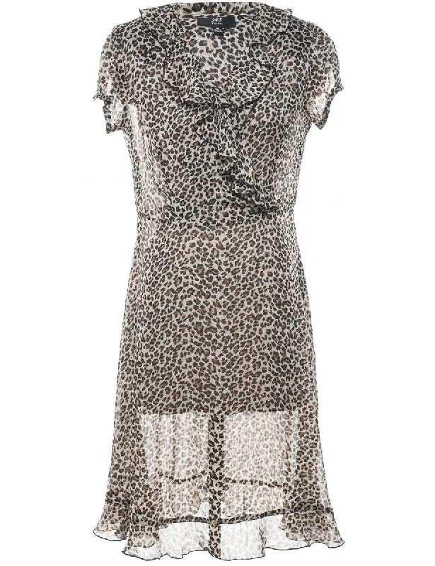 Leopard Print Dress - M