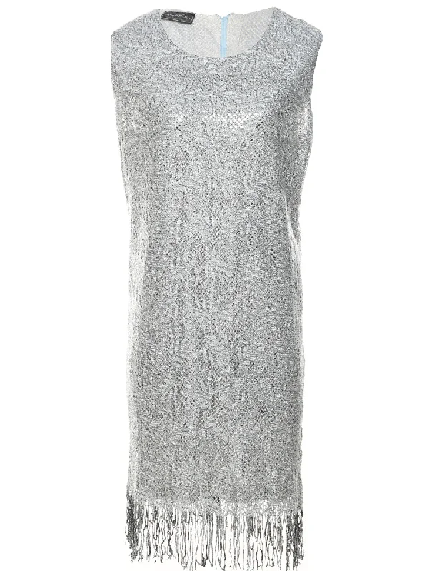 Marl Grey Evening Dress - XL