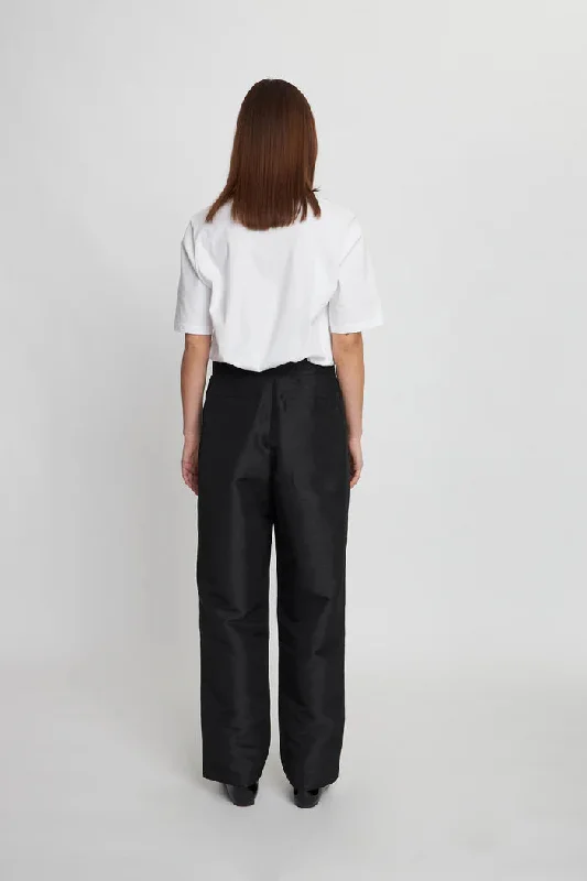 Stella Nova Crispy Pleated Black Trousers